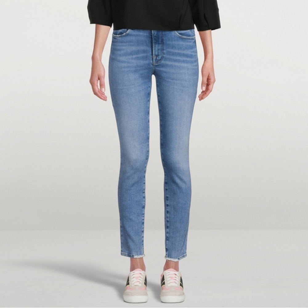 Good American blue Good Legs Skinny Jeans with step hem - size 4 / 27 W 29 L